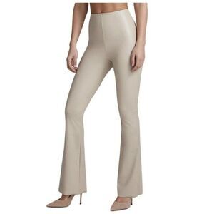 Commando Faux Leather Flare Legging in Sand